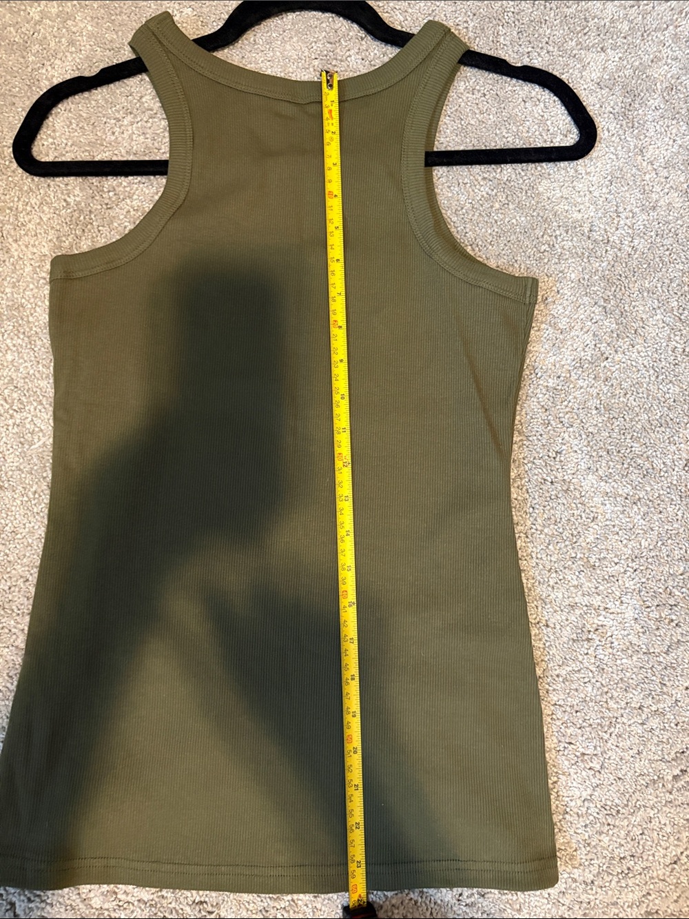 NWOT Women’s Ribbed Tank Top - Olive Green - Size L - Picture 6 of 7
